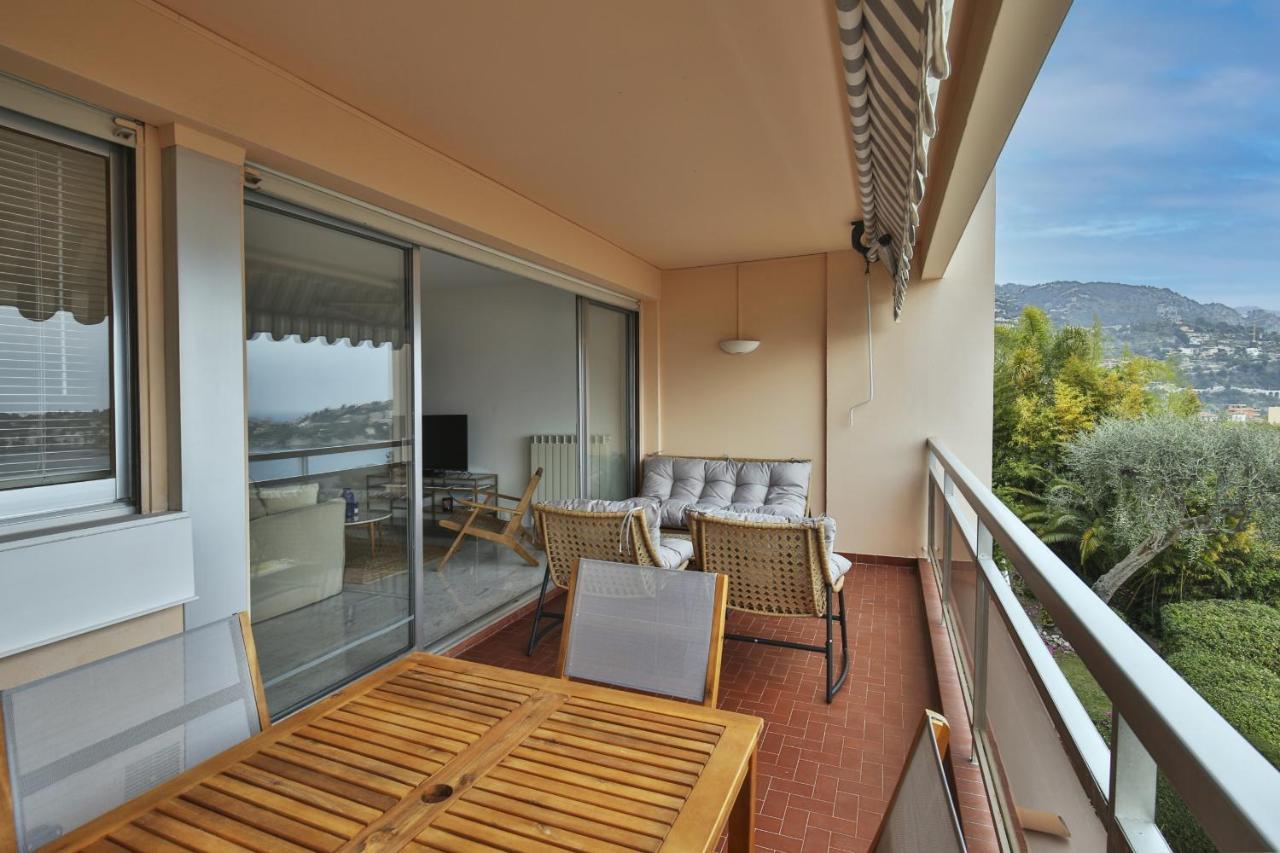 Sublime Appartement Vue Mer. Parking/Piscine/Clim วีลล์ฟรองซ์-ซูร์-แมร์ ภายนอก รูปภาพ